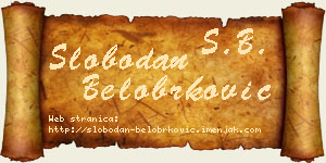Slobodan Belobrković vizit kartica